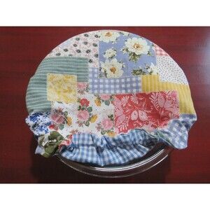Kitchenaid Bowl Cover, Reversible Boho Patchwork and Blue Gingham Mixer Cover
